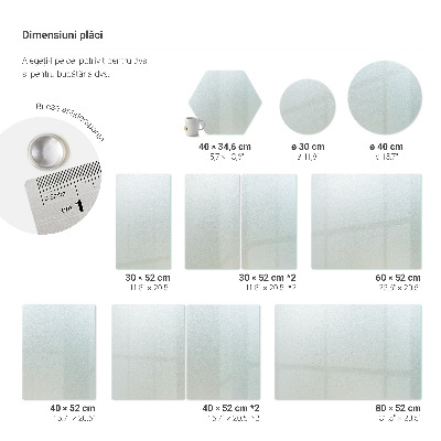 Skleněná deska do kuchyně kulatá, poloprůhledná