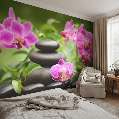 Vliesová fototapeta do obýváků Orchidejové kameny