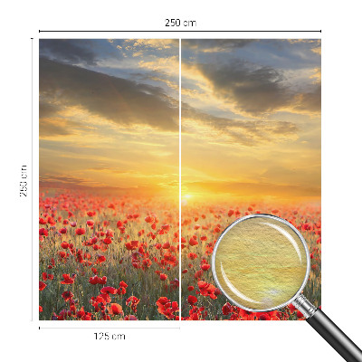 Vliesová fototapeta s potiskem Makové pole
