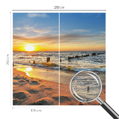 Fotografická tapeta vliesová Západ slunce na pláži