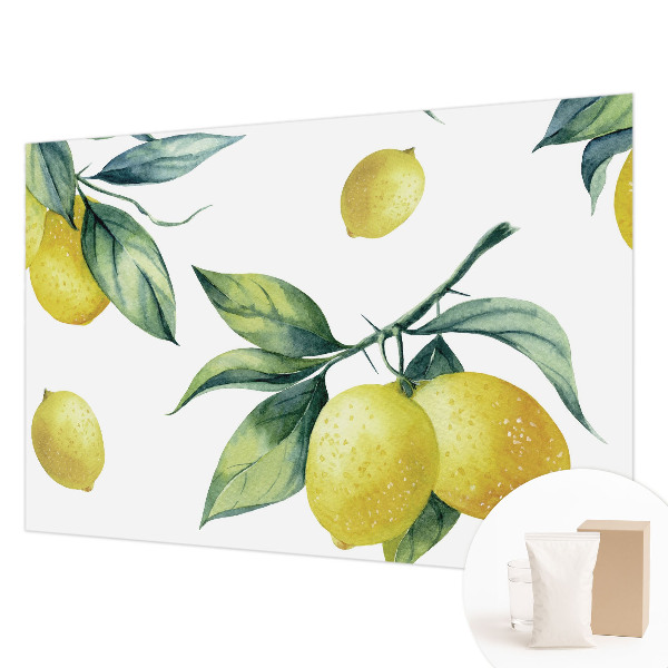 Dekorativní fototapeta na zeď Citronový motiv
