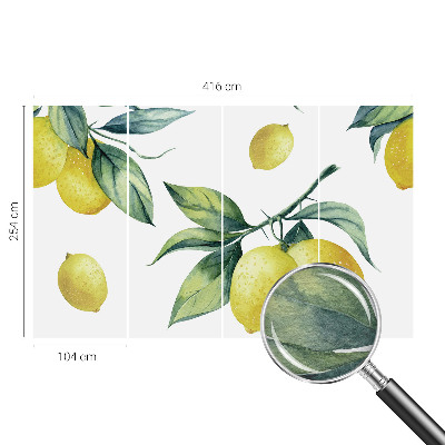 Dekorativní fototapeta na zeď Citronový motiv