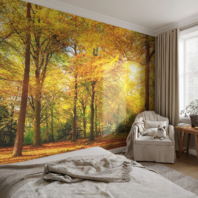 Vliesová fototapeta na zeď Zlaté listy
