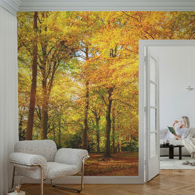 Vliesová fototapeta na zeď Zlaté listy