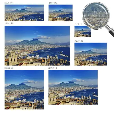 Fototapeta s potiskem na vliesu Panorama přímořského pobřeží