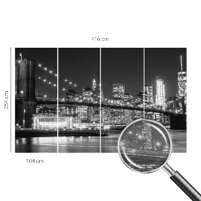 Fototapeta na míru do ložnice s nočním panoramatem