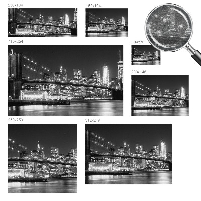 Fototapeta na míru do ložnice s nočním panoramatem