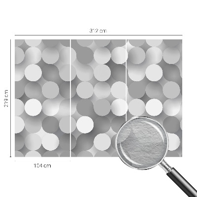 Fototapeta na míru do ložnice Šedé kruhy