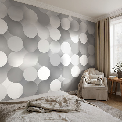 Fototapeta na míru do ložnice Šedé kruhy