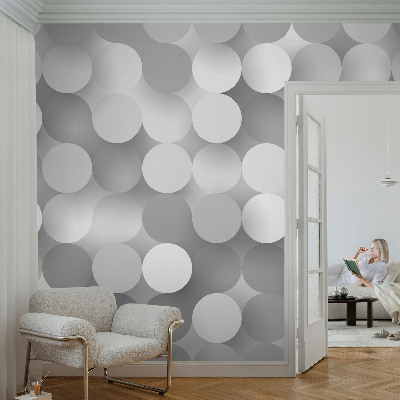 Fototapeta na míru do ložnice Šedé kruhy