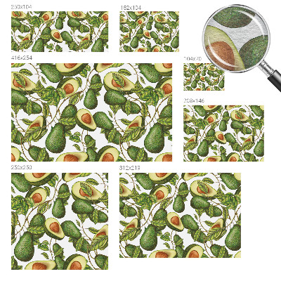 Dekorativní fototapeta na zeď Avokádový vzor