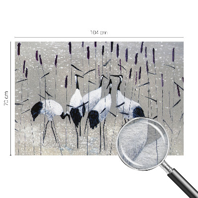 Vliesová fototapeta do ložnice Harmonické jeřáby