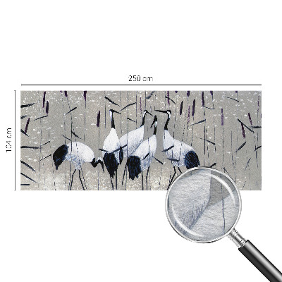 Vliesová fototapeta do ložnice Harmonické jeřáby