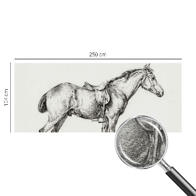 Vliesová fototapeta do ložnice Náčrt koně