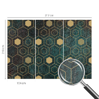 Vliesová fototapeta pro děti Geometrické šestiúhelníky