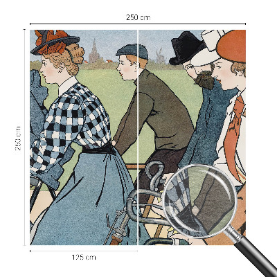 Fotografická tapeta na vliesu Starožitní cyklisté