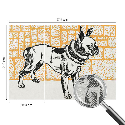 Fototapeta na míru do obýváku Retro pes