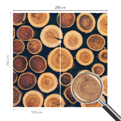 Fototapeta s potiskem na vliesu Dřevěné kruhy