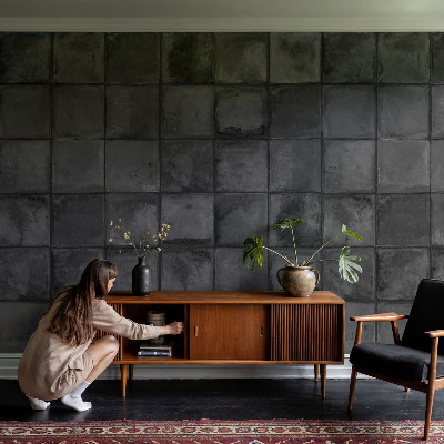 Fototapeta do ložnice Šedé dlaždice