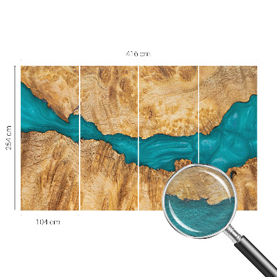 Fototapeta na míru do ložnice Dřevo a pryskyřice