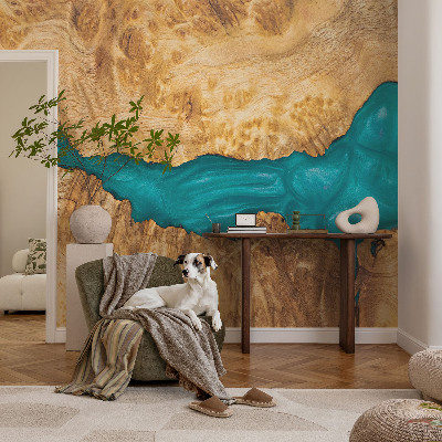 Fototapeta na míru do ložnice Dřevo a pryskyřice