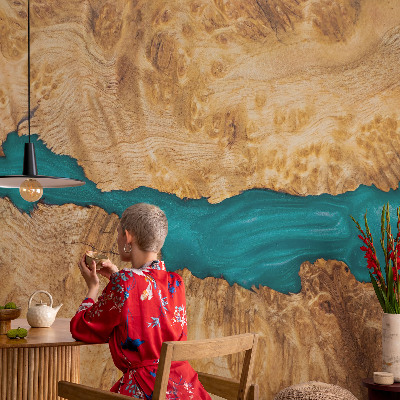 Fototapeta na míru do ložnice Dřevo a pryskyřice