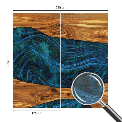 3D fototapeta Modré dřevo