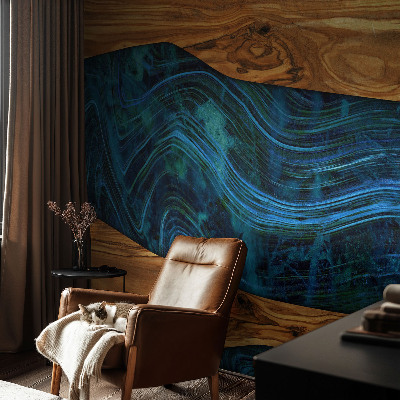 3D fototapeta Modré dřevo