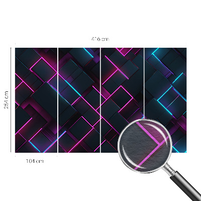 3D fototapeta Neonová geometrie