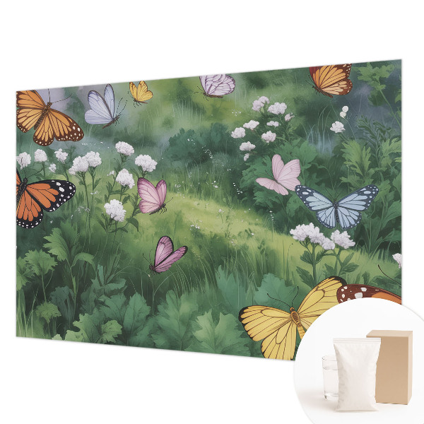 Vliesová fototapeta do ložnice Motýli na louce
