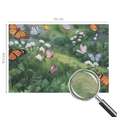 Vliesová fototapeta do ložnice Motýli na louce