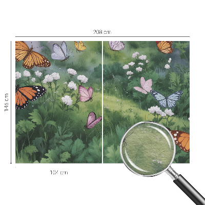 Vliesová fototapeta do ložnice Motýli na louce