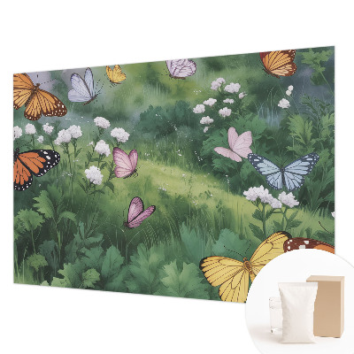 Vliesová fototapeta do ložnice Motýli na louce