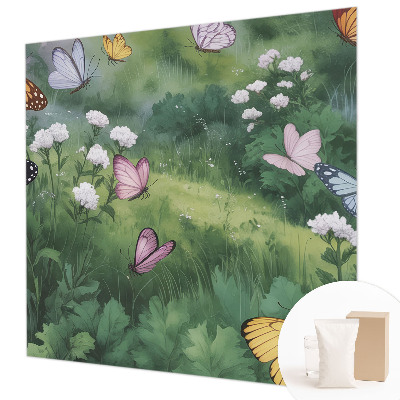 Vliesová fototapeta do ložnice Motýli na louce