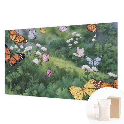 Vliesová fototapeta do ložnice Motýli na louce