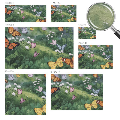 Vliesová fototapeta do ložnice Motýli na louce