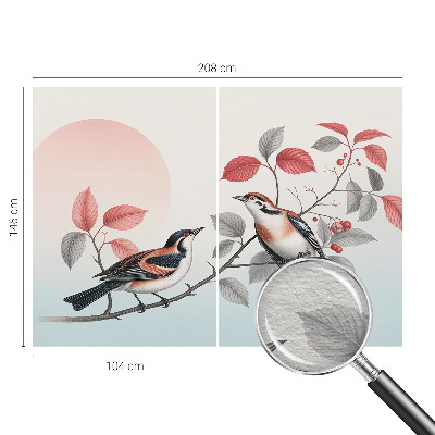 Vliesová fototapeta do obýváků Sedící ptáci