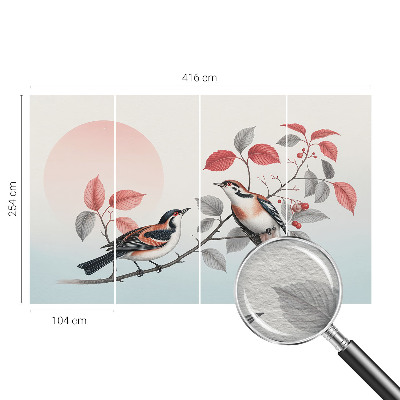 Vliesová fototapeta do obýváků Sedící ptáci