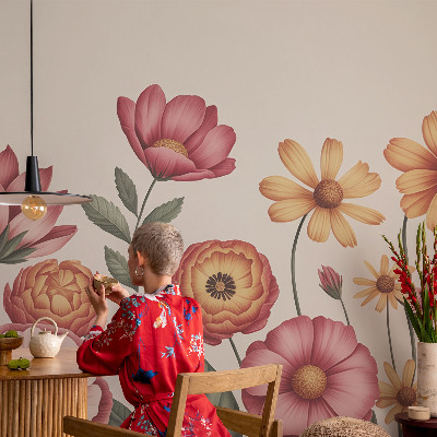 Fototapeta s potiskem na vliesu Květinové aranžmá