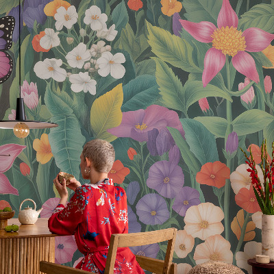 Vliesová fototapeta s potiskem Květinová exploze