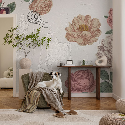 Dekorativní fototapeta na zeď Vintage květiny