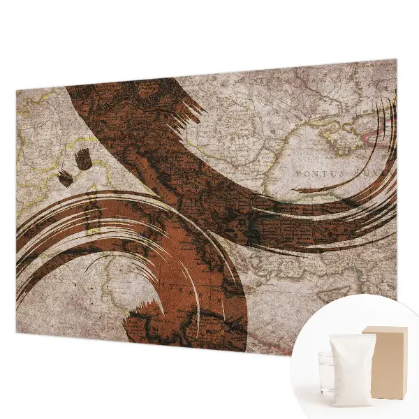 Fototapeta na míru do obýváku Umělecká mapa
