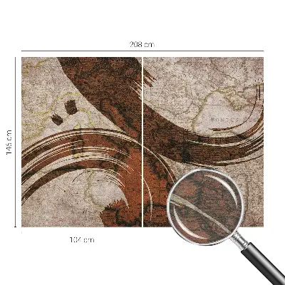 Fototapeta na míru do obýváku Umělecká mapa