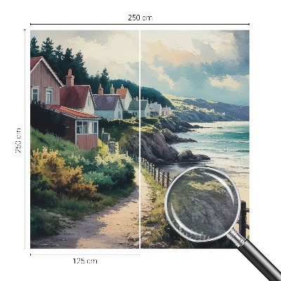 Dekorativní fototapeta na zeď Domy na útesu