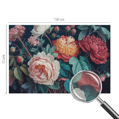 Vliesová fototapeta do ložnice Barevné květiny