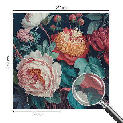 Vliesová fototapeta do ložnice Barevné květiny