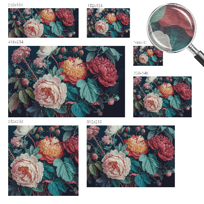 Vliesová fototapeta do ložnice Barevné květiny