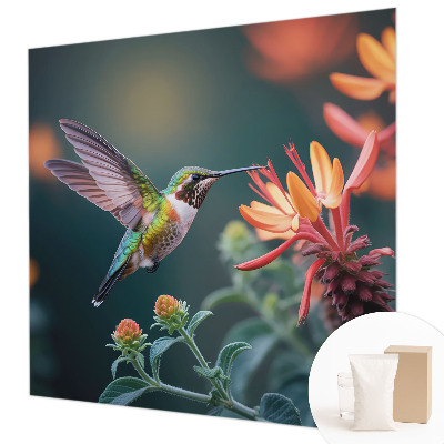 Fotografická tapeta na vliesu Květiny kolibříka