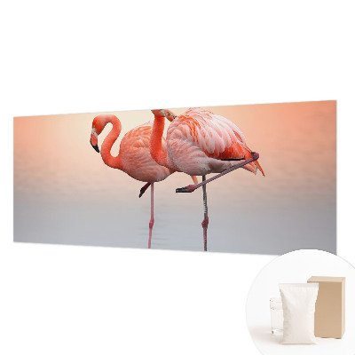 Moderní fototapeta na míru Křehké plameňáci