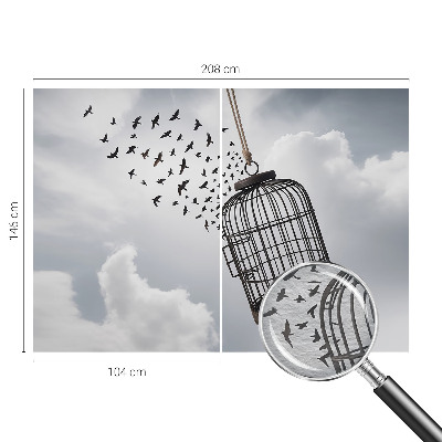 Vliesová fototapeta do ložnice Létající ptáci